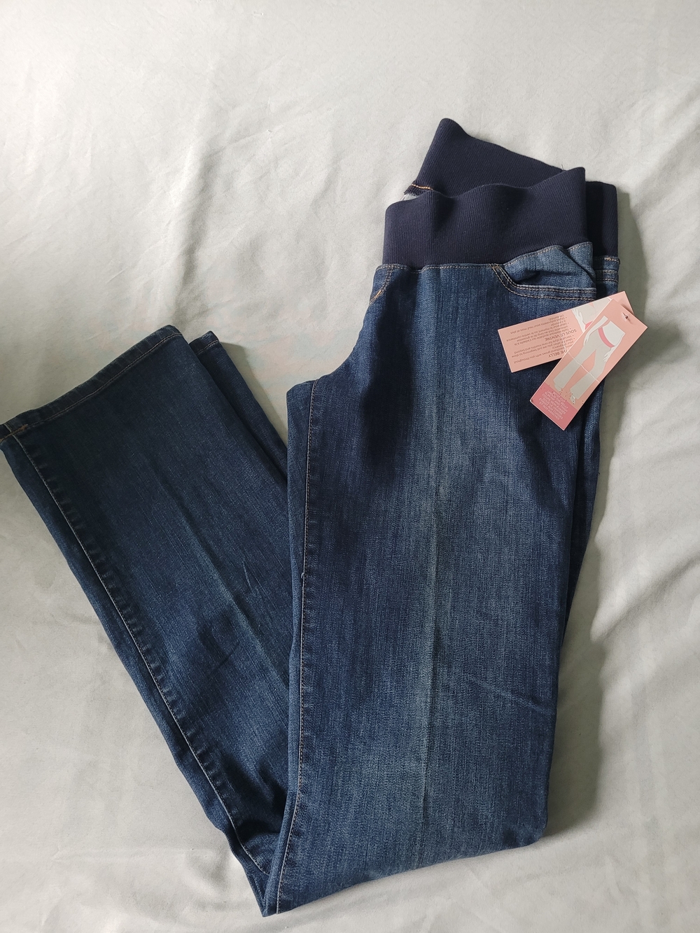 Liz Lange Dark Navy Knit-Waist Maternity Jeggings